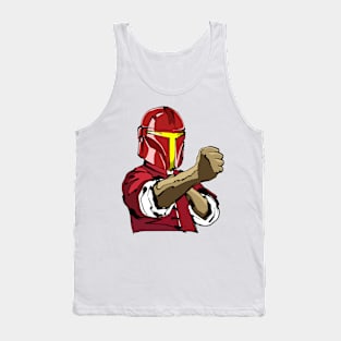 Red Kung Fu Templar Knight Tank Top